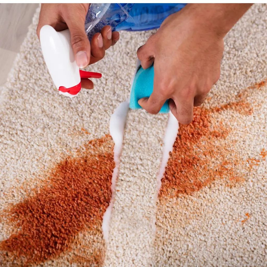 Cleaning carpet mold with baking soda and vinegar